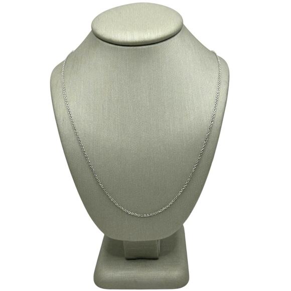 14K White Gold Mini Cable Link Chain (16935) - Picture 2 of 6